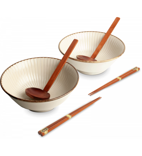 Ramen Bowl Set Kaigara Wit