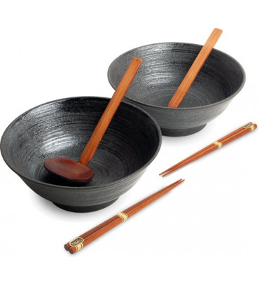 Ramen Bowl Set Uzu Zwart