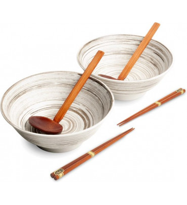 Ramen Bowl Set Uzu Wit